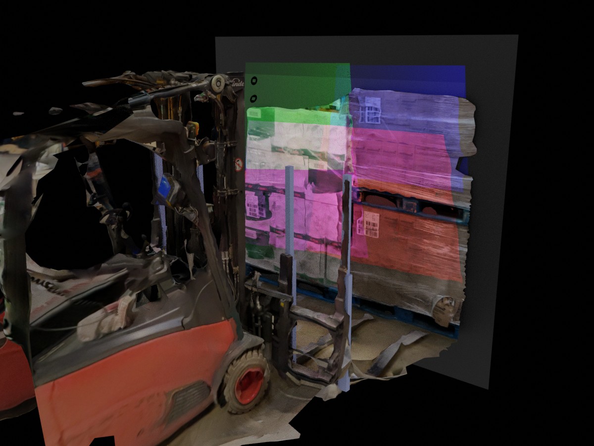 Forklift with onboard AI recognition unit