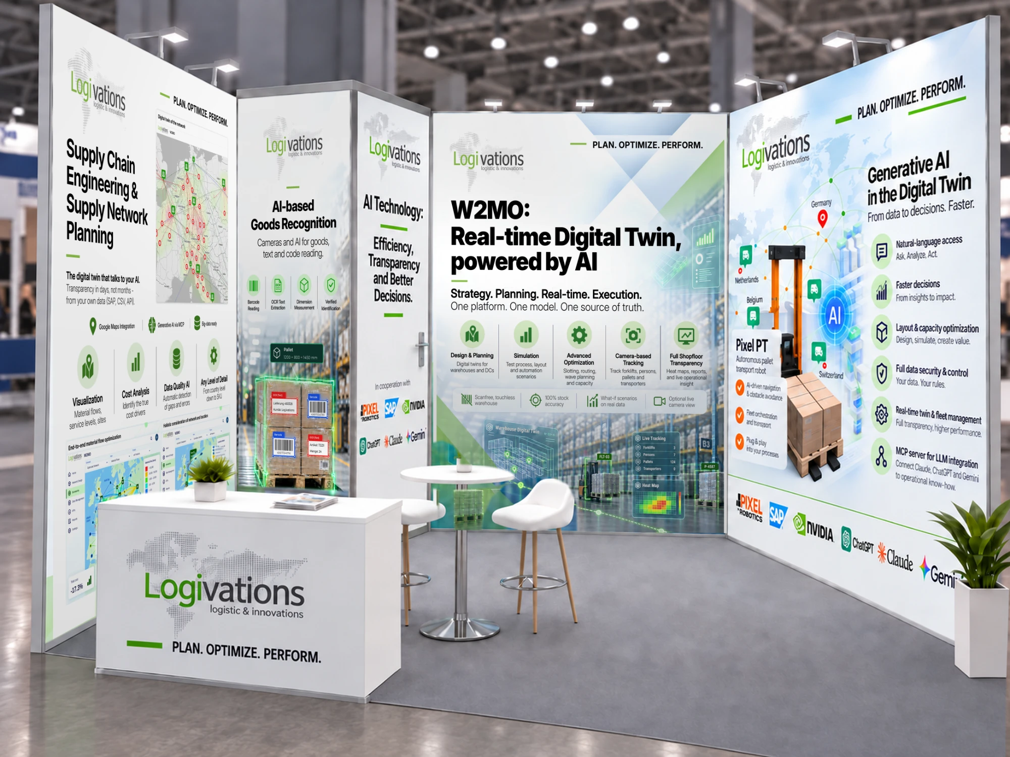 Logivations exhibition booth at ICT&Logistiek 2026 in Utrecht