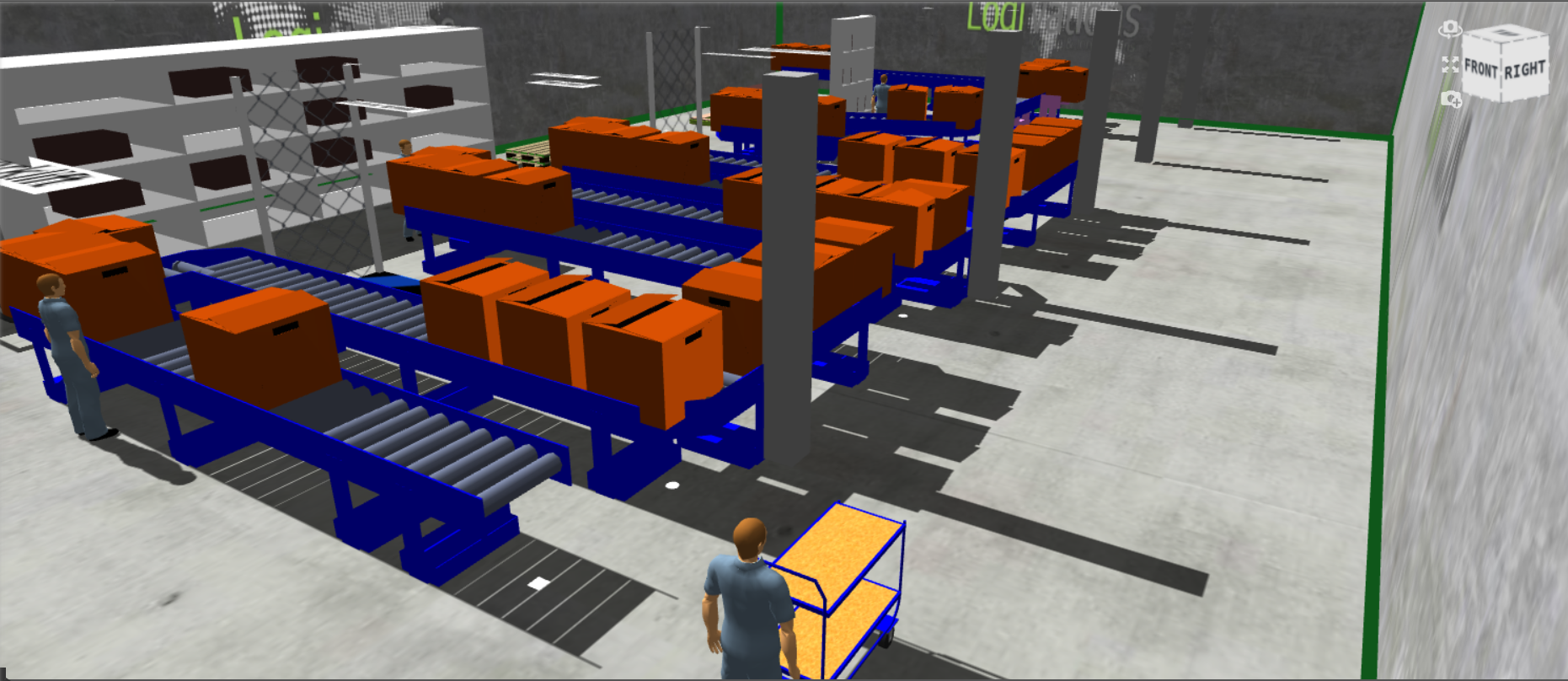 AI tracking boxes on a conveyor without tags